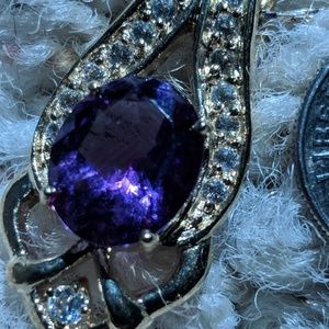 6.69 CTW Amethyst designer 18" necklace